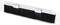 A rectangular cable entry brush made of black synthetic bristles, secured in a white metal frame with two clamps.