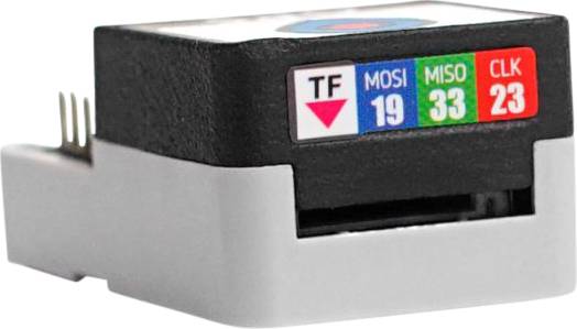 'Card reader with slots for MOSI (19), MISO (33) and CLK (23).'<br><br>Note: This translation is in British English and maintains the technical terminology and structure of the original German text.