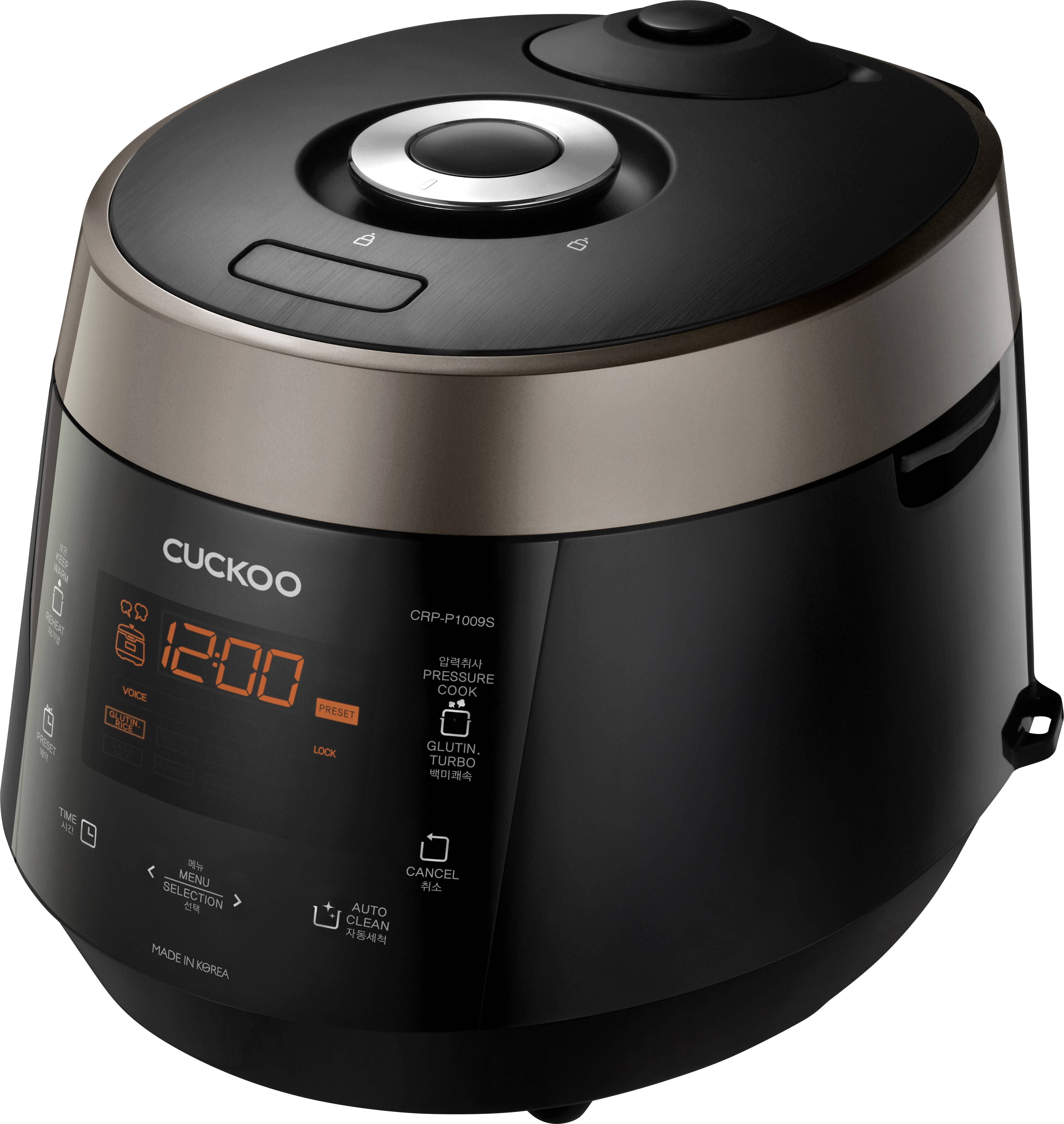Cuckoo CRP-P1009S Rice cooker Black with display, with steam cooker, Overheat protection