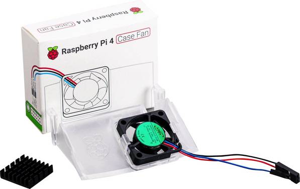 Raspberry Pi® RB-Case-Fan Fan Compatible with (development kits): Raspberry Pi® White