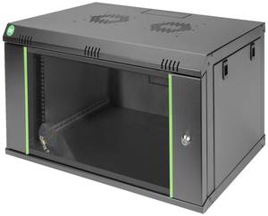 Digitus DN-19 07-U-EC-SW 19" wall cabinet (W x H x D) 600 x 416 x 450 mm 7 U Black (RAL 9005)