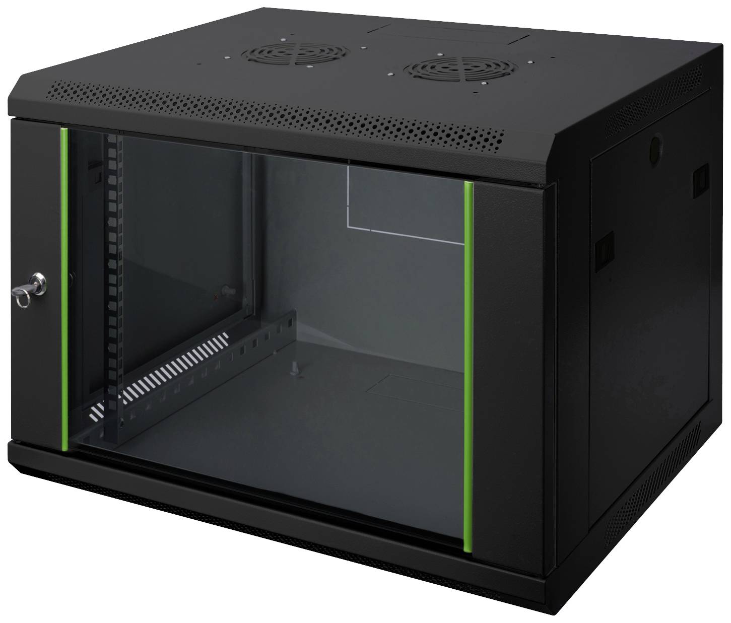 Digitus DN-19 12-U-EC-SW 19" wall cabinet (W x H x D) 600 x 638 x 450 mm 12 U Black (RAL 9005)