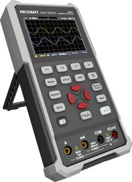 VOLTCRAFT DSO-2072H Handheld oscilloscope  70 MHz 2-channel 250 MSa/s 8 KP 8 Bit Handheld, Function generator, Multimeter functions 1 pc(s)