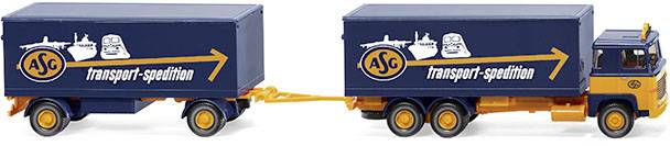 Wiking 045703 H0 HGV Scania 111 ASG luggage trailer