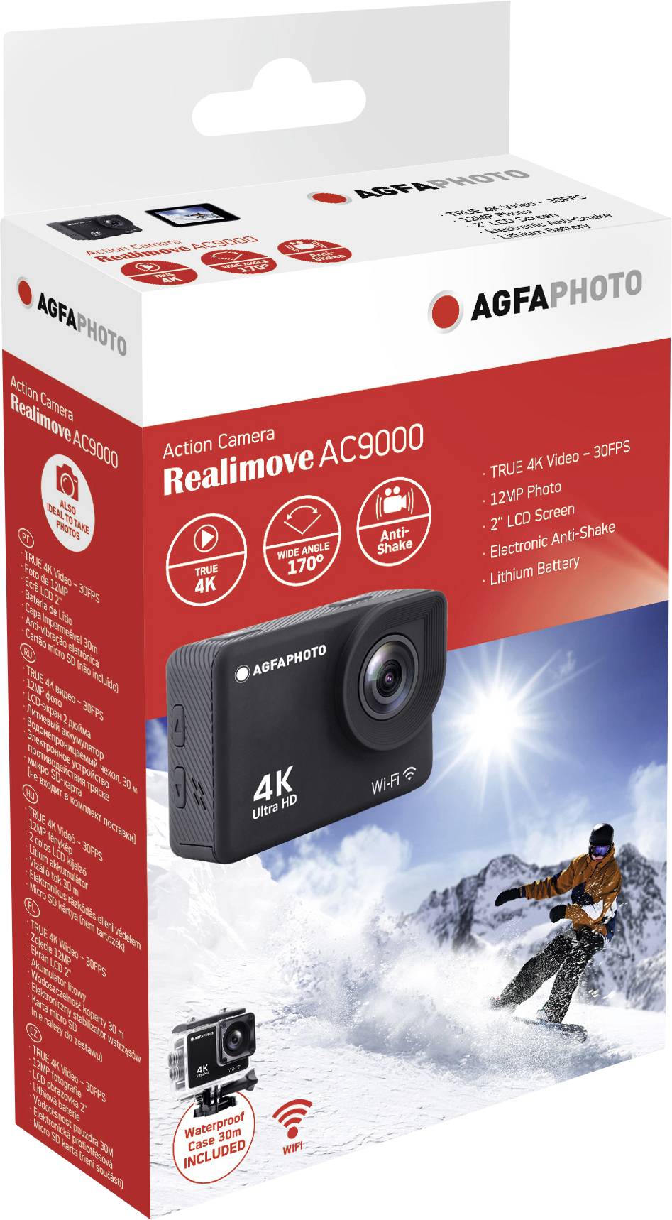 AgfaPhoto ac5000 Action Camera Impermeabile Actioncam WLAN HD 