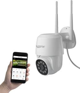 Sygonix PTZ WLAN SY-4760960 LAN, Wi-Fi IP  CCTV camera  1920 x 1080 p