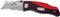 Foldable universal knife with red and black handle, silver blade, and 'BESEY' logo. Blade marked with 'PATENTED'.