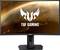 An ASUS TUF Gaming monitor displays a space image with the Earth in the background and the TUF Gaming logo in the foreground.