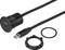 A black USB-C built-in cable with plug connector; includes cable, connection and seal for panel mounting.