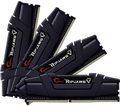 Ripjaws V PC RAM kit DDR4 64 GB 4 x 16 Non-ECC MHz 288-pin DIMM F4-3200C16Q-64 | Conrad.com