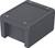 Grey, cuboid housing with four visible screws at the corners on the top surface.