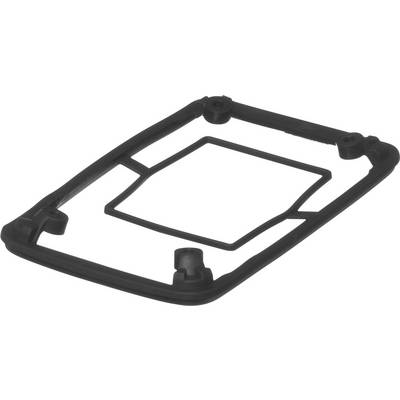 Rubber seal in a rectangular shape with multiple fixing points. Used for sealing or protecting against liquids and dust.