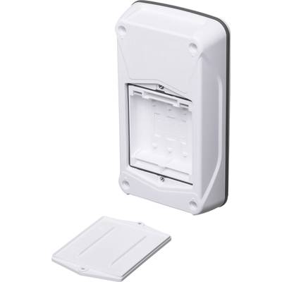 An electrical enclosure with the front cover removed, suitable for installing switches or sockets.
