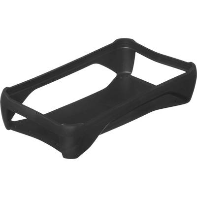 A black plastic frame with a rectangular shape, most likely a protective enclosure for an electronic device.