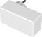A white, rectangular plug-in power adapter with rounded edges, which connects directly to a mains socket.