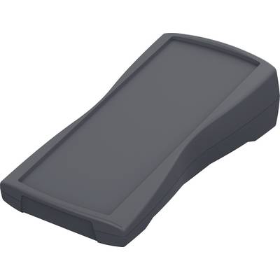 Flat, black, rectangular electronic device with rounded edges. Possibly a handheld or control device.
