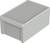 Rectangular grey plastic storage box with lid.