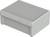 Grey, rectangular enclosure with rounded corners and a flat lid. Suitable for electronics or storage.