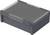 A grey plastic enclosure with a transparent lid, suitable for electronic components. Rectangular shape, robust design.