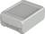 A rectangular, grey plastic enclosure, closed and without visible marks or signs, on a white surface.