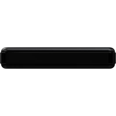 A rectangular, black, flat object with rounded edges, possibly a technical device or accessory part.