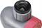 Grey and red water filter with black connection seal and integrated metal sieve, suitable for use in irrigation systems.