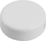 Round miniature plastic housing - cover with snap fastener