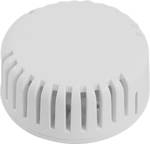 Round miniature plastic housing - snap-on cover, vented