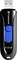 A black Transcend USB stick with a blue button and a storage capacity of 512 GB.