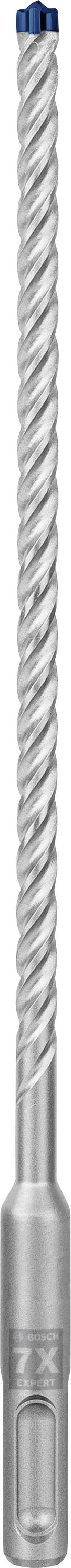 Metal drill bit with a spiral cutting edge and blue end, suitable for precise drilling in hard materials such as concrete or metal.