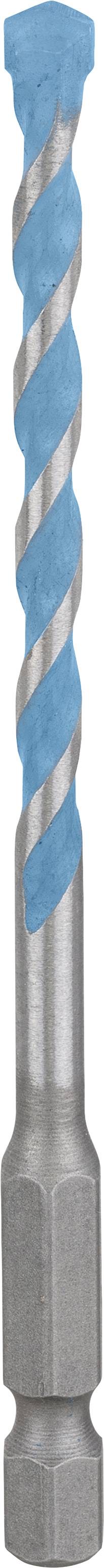 Steel drill bit with blue spiral coating, suitable for precise drilling in hard materials.