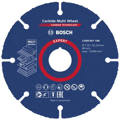 Bosch Accessories EXPERT Carbide Multi Wheel 2608901188 Cutting disc (straight) 115 mm 1 pc(s) 