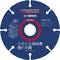 Circular saw blade with label 'Carbide Multi Wheel' and brand 'Bosch'. Details on size: 115x22.23mm, speed: 80 m/s.