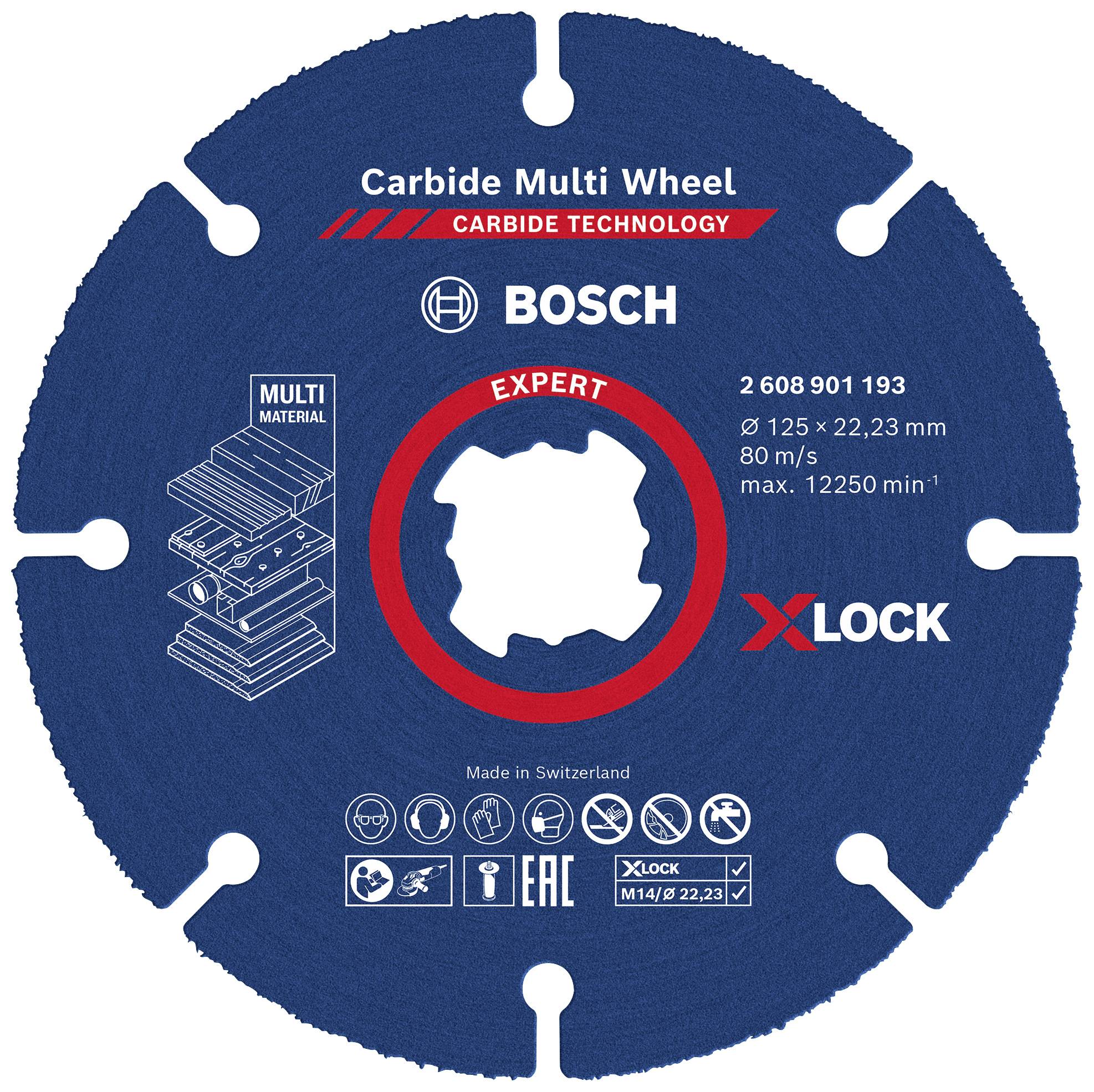 Bosch Accessories EXPERT Carbide Multi Wheel X-LOCK 2608901193 Cutting disc (straight) 125 mm 1 pc(s)