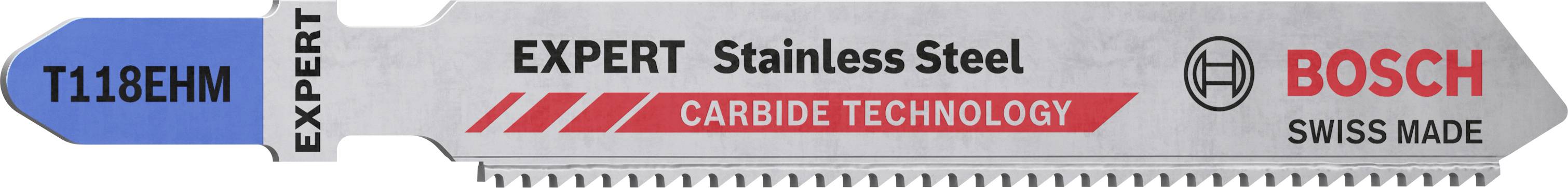 Bosch Accessories 2608900562 EXPERT ‘Stainless Steel’ T 118 EHM jigsaw blade, 3 pieces 3 pc(s)