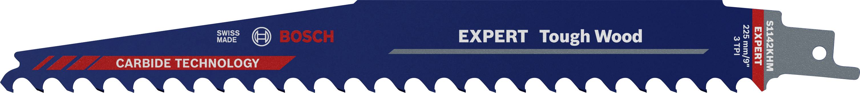 Bosch Accessories 2608900403 EXPERT ‘Tough Wood’ S 1142 KHM saber saw blade, 1 piece Saw blade length 225 mm 1 pc(s)