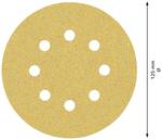 EXPERT C470 sandpaper with 8 holes for eccentric sander, 125 mm, G 60, 5-piece