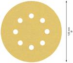 EXPERT C470 sandpaper with 8 holes for eccentric sander, 125 mm, G 100, 5 pce.