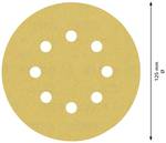 EXPERT C470 sandpaper with 8 holes for eccentric sander, 125 mm, G 180, 5-piece