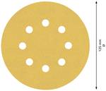 EXPERT C470 sandpaper with 8 holes for eccentric sander, 125 mm, G 220, 50 pce.