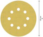 EXPERT C470 sandpaper with 8 holes for eccentric sander, 125 mm, G 320, 50 pce.