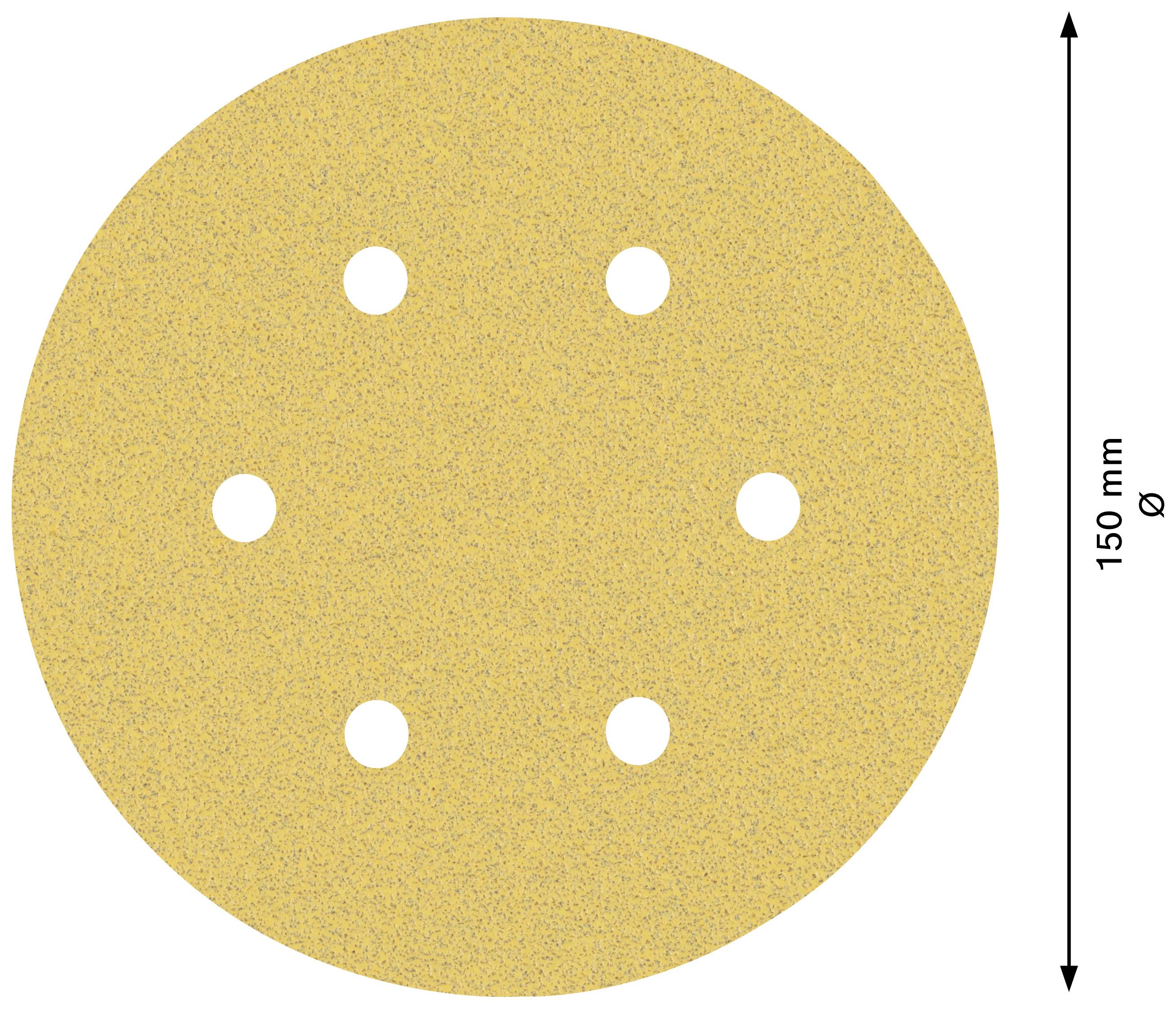 Sand disc with six holes, diameter 150 mm, beige colour.