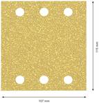 EXPERT C470 sandpaper with 6 holes for orbital sander, 115 x 107 mm, G 40, 10-piece