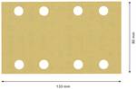 EXPERT C470 sandpaper with 8 holes for orbital sander, 80 x 133 mm, G 180, 10-piece