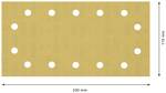EXPERT C470 sandpaper with 14 holes for orbital sander, 115 x 230 mm, G 320, 10-piece