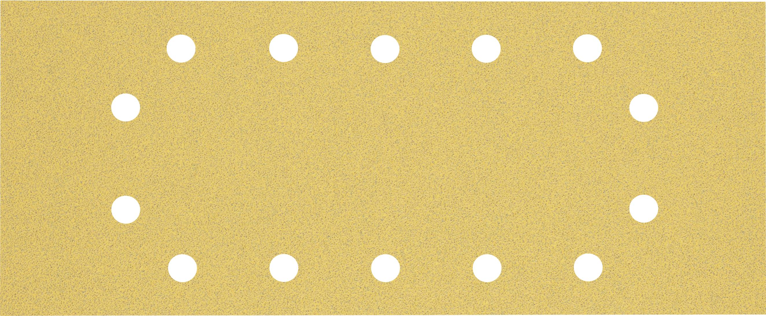 A rectangular, light brown plaster in the classic style with 20 white holes, arranged in a double oval along the edges.