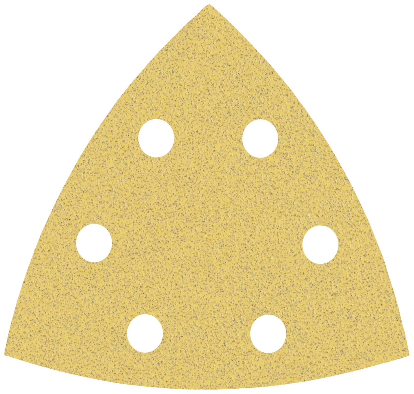 Triangular sandpaper with five evenly distributed holes, suitable for multi-purpose sanding machine.
