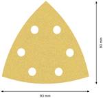 EXPERT C470 sandpaper for delta sander, 93 mm, G 100, 5 pieces