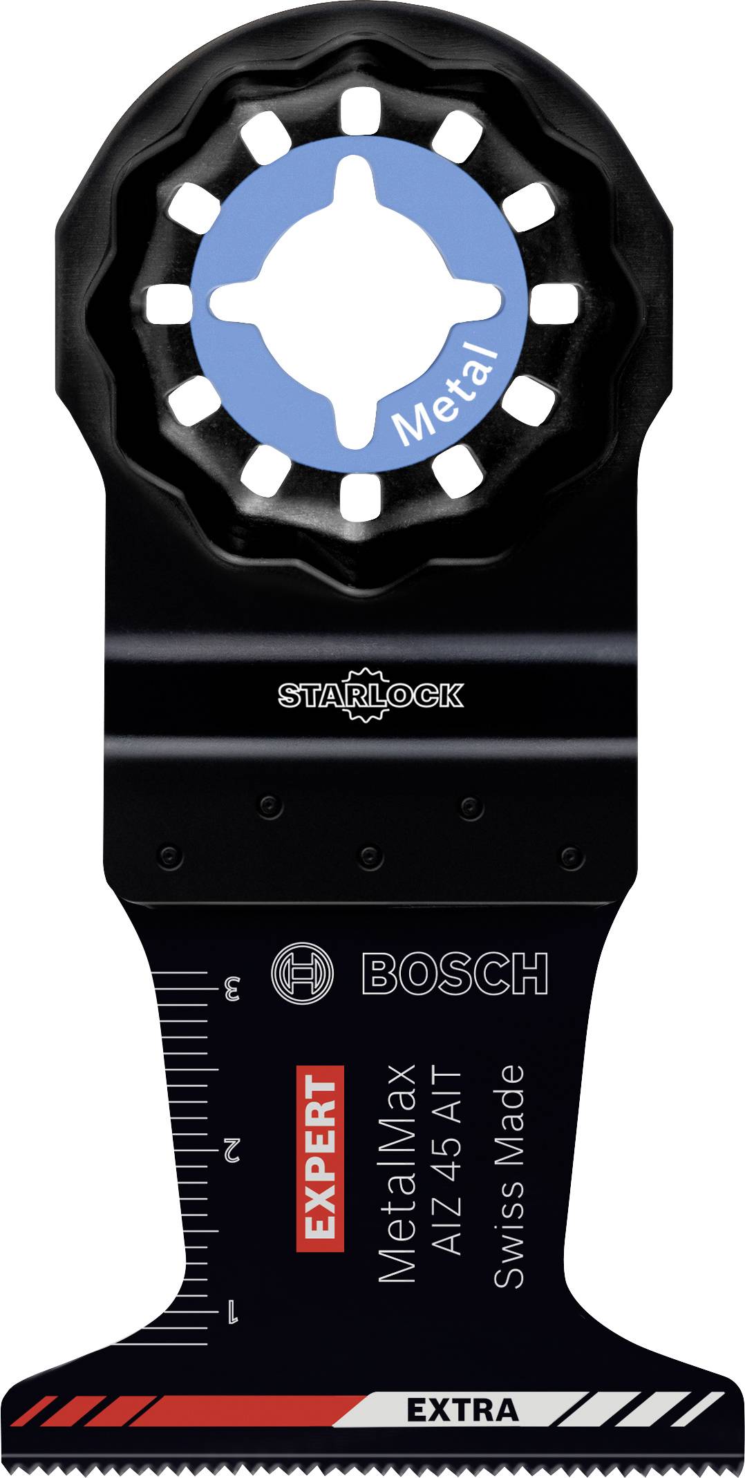 'Saw blade for multi-tool, Bosch brand, Expert MetalMax AZ45 AT model, suitable for cutting metal.'