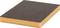 A rectangular scouring sponge with a black abrasive surface and orange core, suitable for surface processing.
